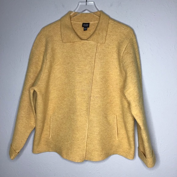 Eileen Fisher Jackets & Blazers - Eileen Fisher 100% Wool Jacket Mustard Lg
